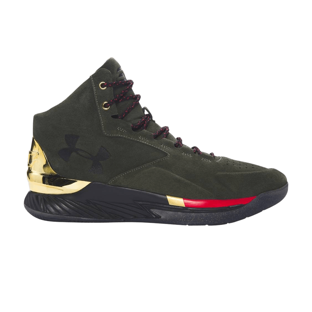 Кроссовки Under Armour Curry 1 Lux Mid Suede 'Downtown Green'