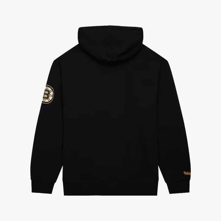 Худи Mitchell & Ness Black Boston Bruins Game Time Fleece Pullover Hoodie