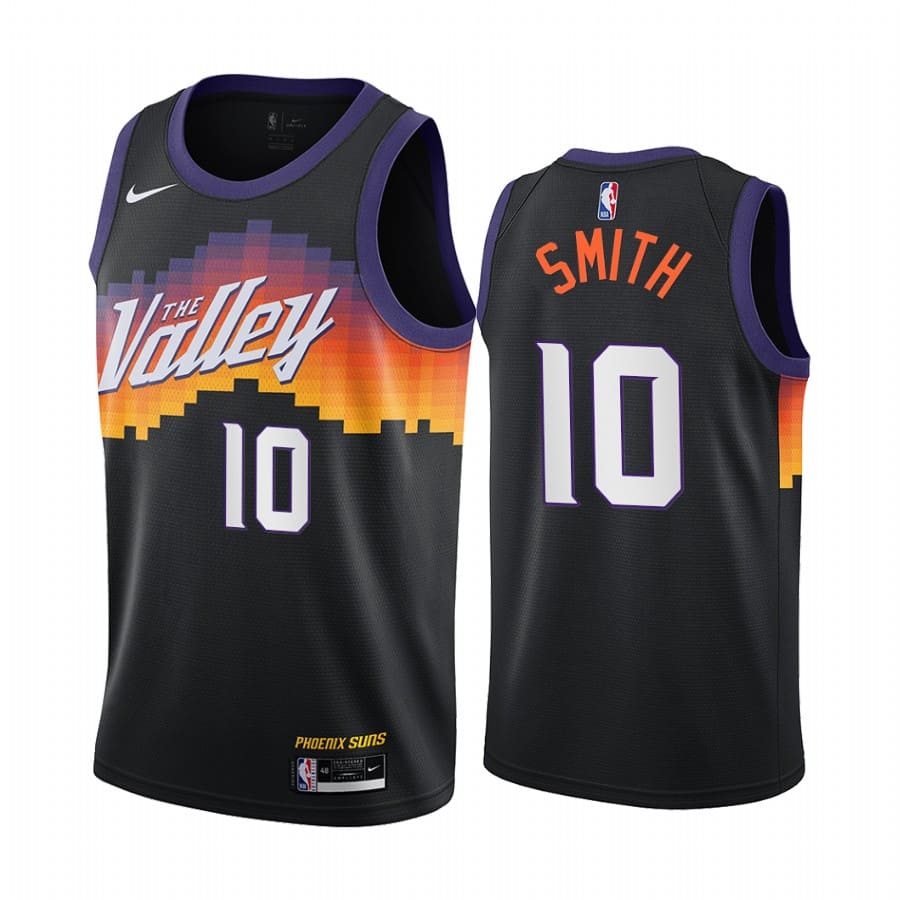 Баскетбольная джерси 2020-21 Phoenix Suns #10 Jalen Smith City Edition Black Swingman Jersey