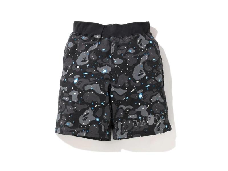 Спортивные шорты BAPE A Bathing Ape Space Camo Sweat Wide Short Black