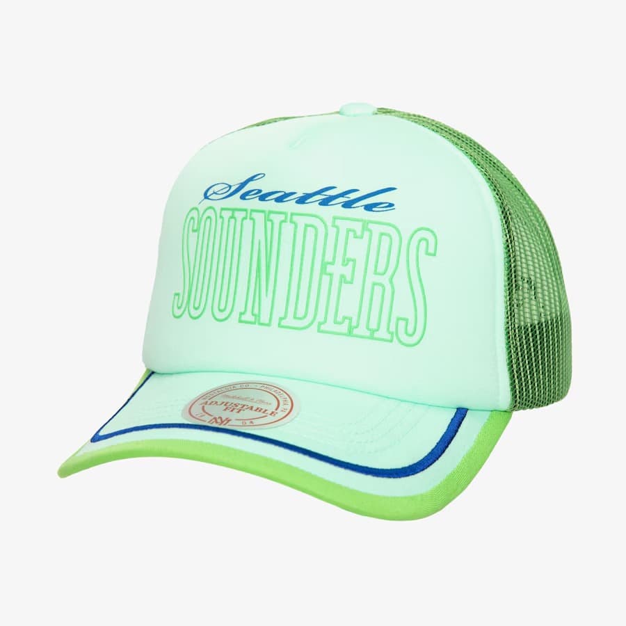 Бейсболка Mitchell & Ness Green Seattle Sounders FC Day 4 Snapback Hat