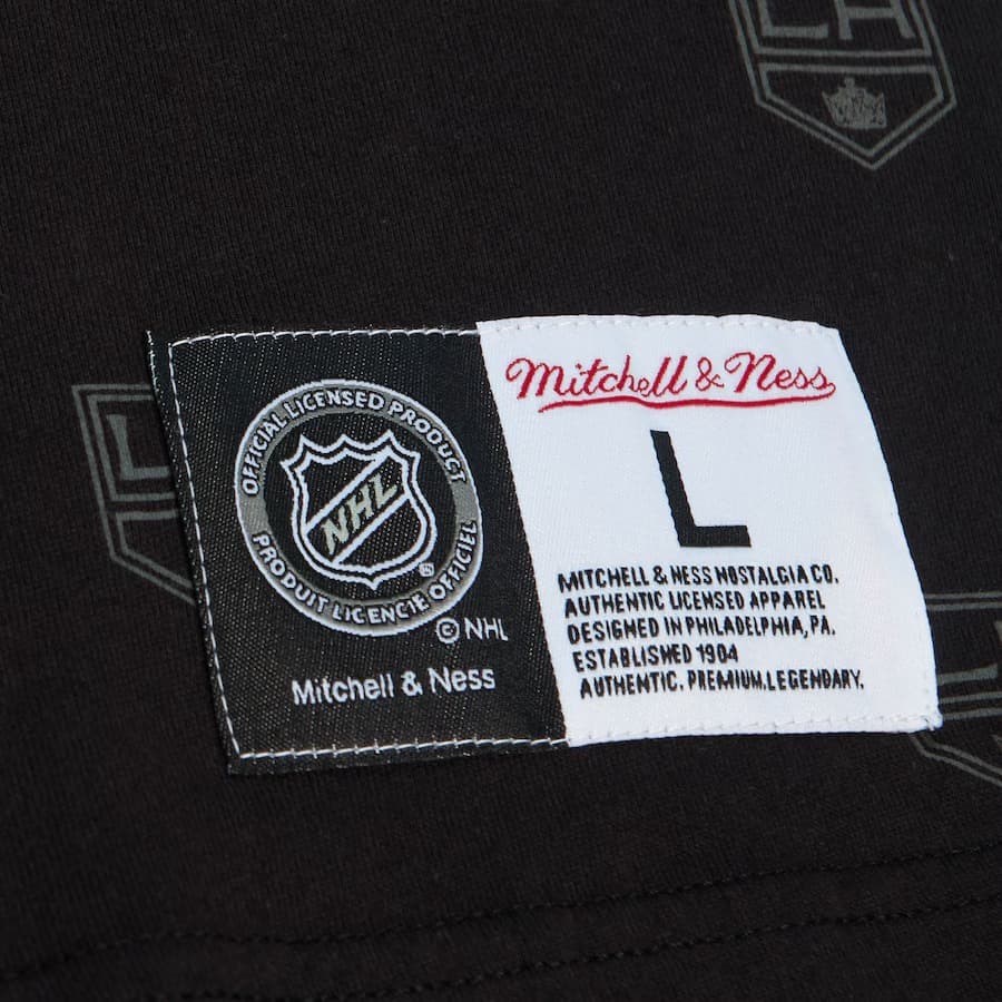 Футболка Mitchell & Ness Black Los Angeles Kings Allover Print T-Shirt