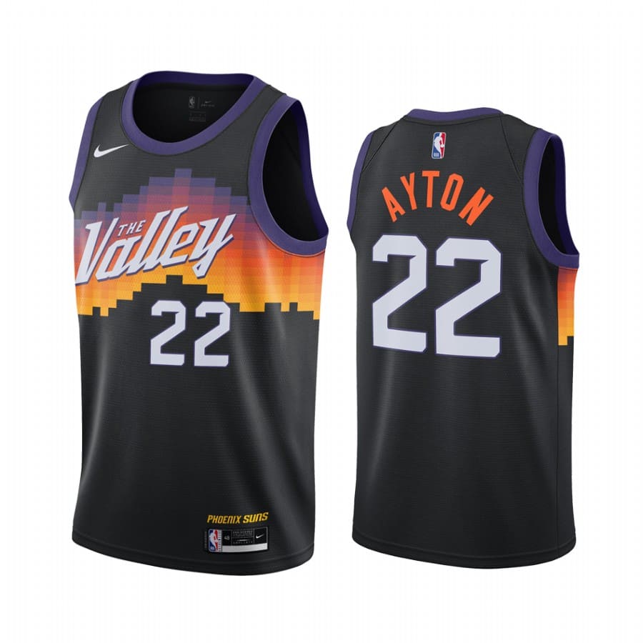 Баскетбольная джерси 2020-21 Phoenix Suns #22 Deandre Ayton City Edition Black Swingman Jersey