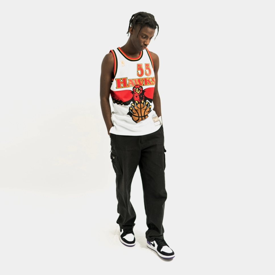 Баскетбольная джерси Mitchell & Ness Dikembe Mutombo Atlanta Hawks Hardwood Classics Throwback NBA Swingman Jersey