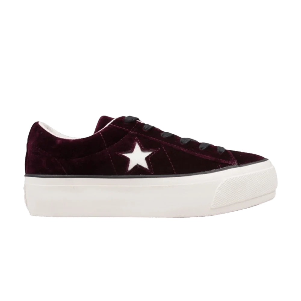 Krossovki-Converse-Wmns-One-Star-Platform-Velvet-Ox-Dark-Sangria
