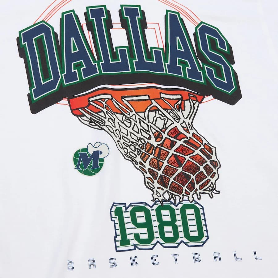 Футболка Mitchell & Ness White Dallas Mavericks Sswagger Graphic T-Shirt