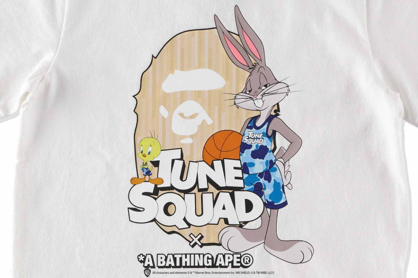 Футболка BAPE x Space Jam Ape Head Tee White
