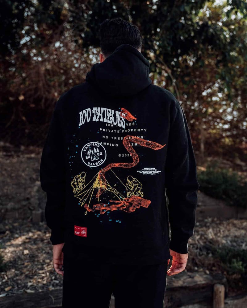 Худи 100 Thieves Camping SZN Hoodie Black