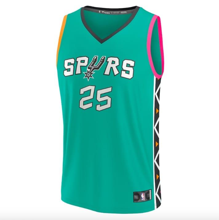 2022-23-San-Antonio-Spurs-25-Jakob-Poeltl-Fast-Break-City-Turquoise-Jersey-2