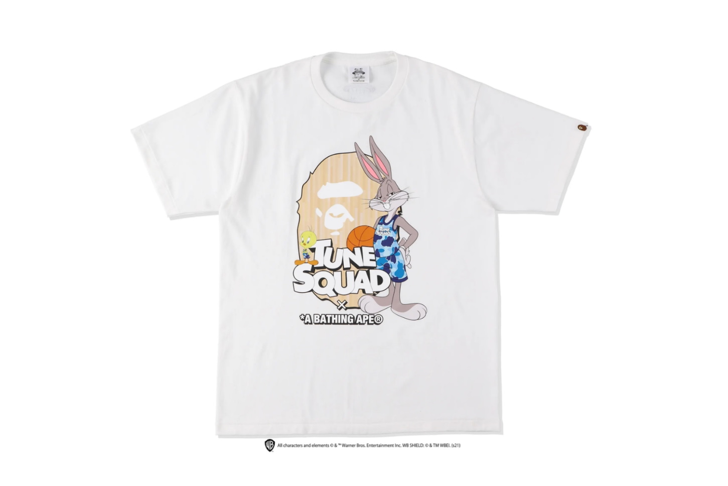 Футболка BAPE x Space Jam Ape Head Tee White
