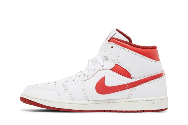 Кроссовки Air Jordan 1 Mid SE 'White Dune Red'
