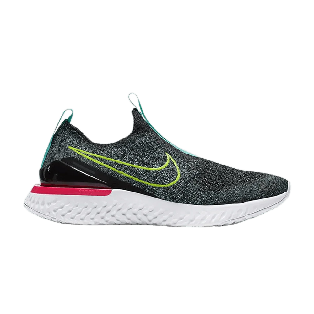 Кроссовки Nike Epic Phantom React Flyknit GS 'Black Hyper Jade'