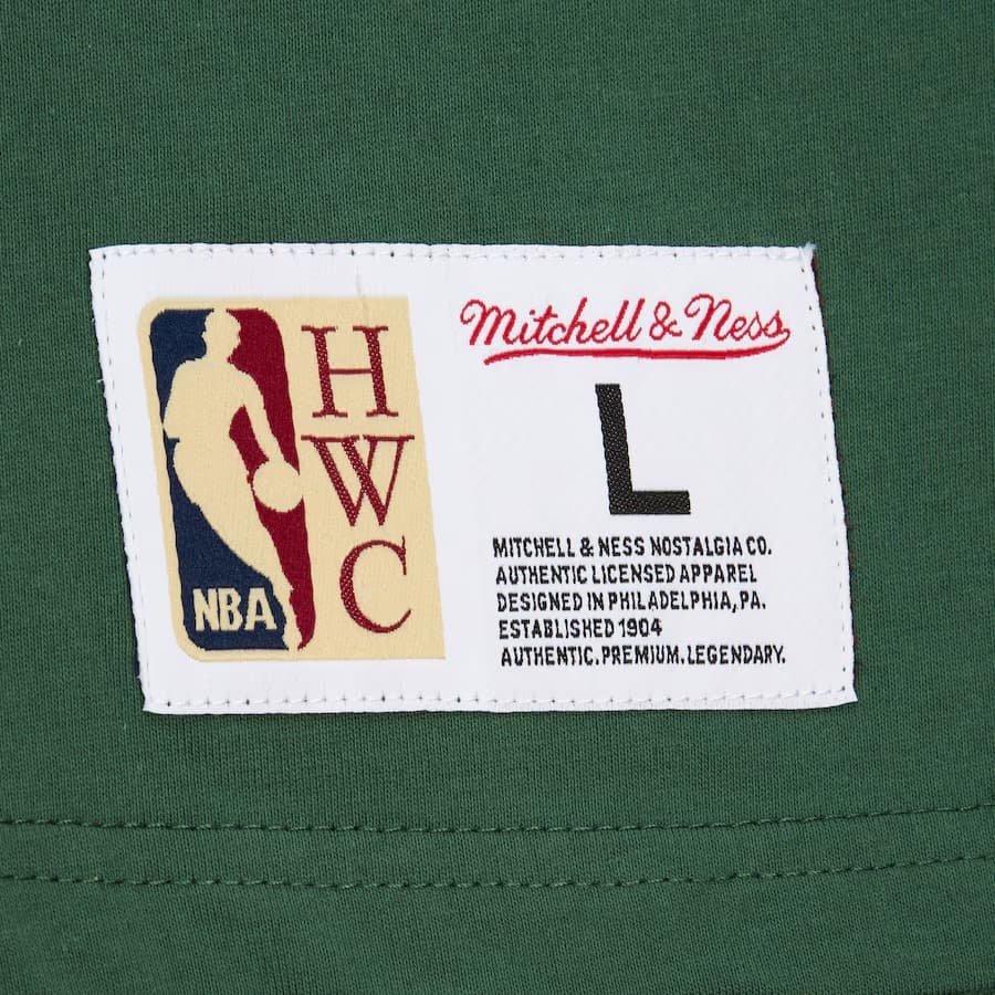 Футболка Mitchell & Ness Green Milwaukee Bucks Team OG 3.0 Vintage T-Shirt