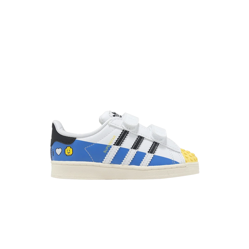 Кроссовки LEGO x adidas Superstar CF I 'White Blue Yellow'