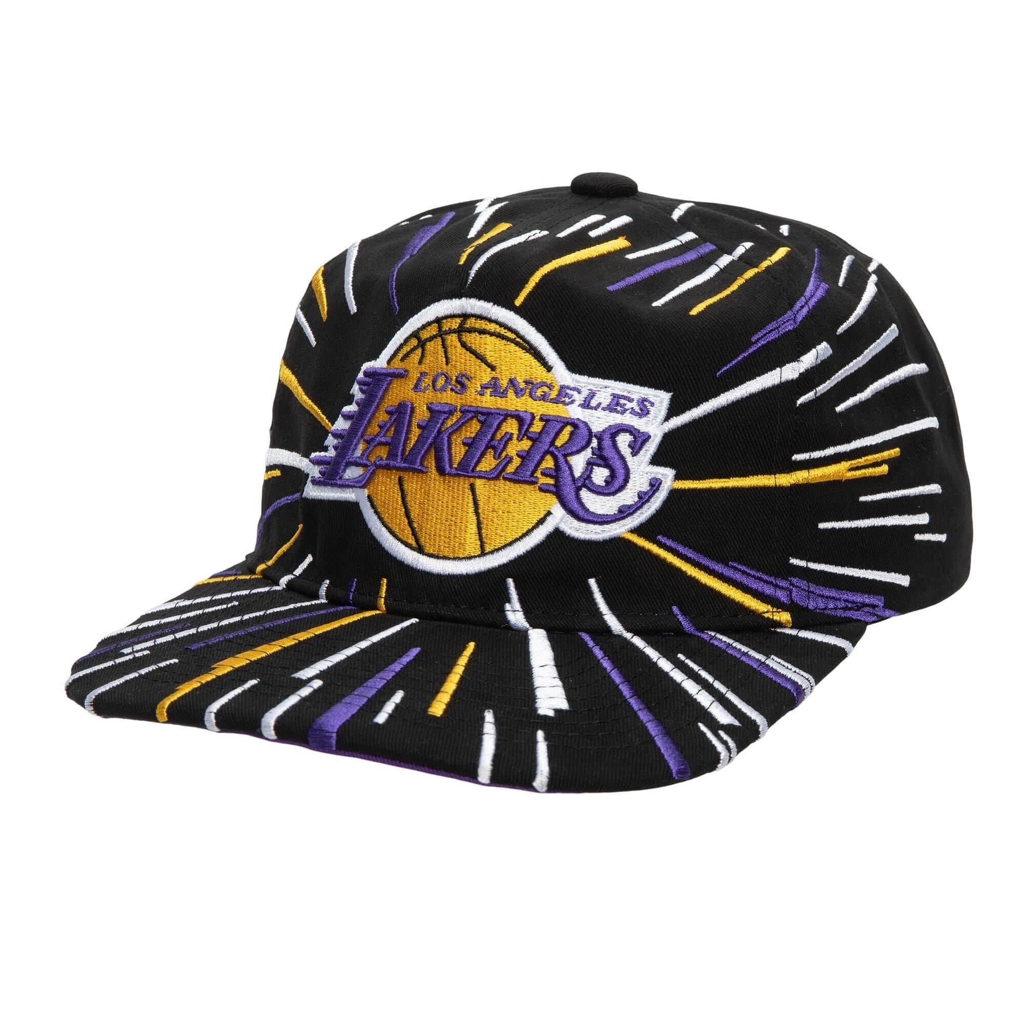 Бейсболка Mitchell & Ness Burst Deadstock Snapback Los Angeles Lakers Hat