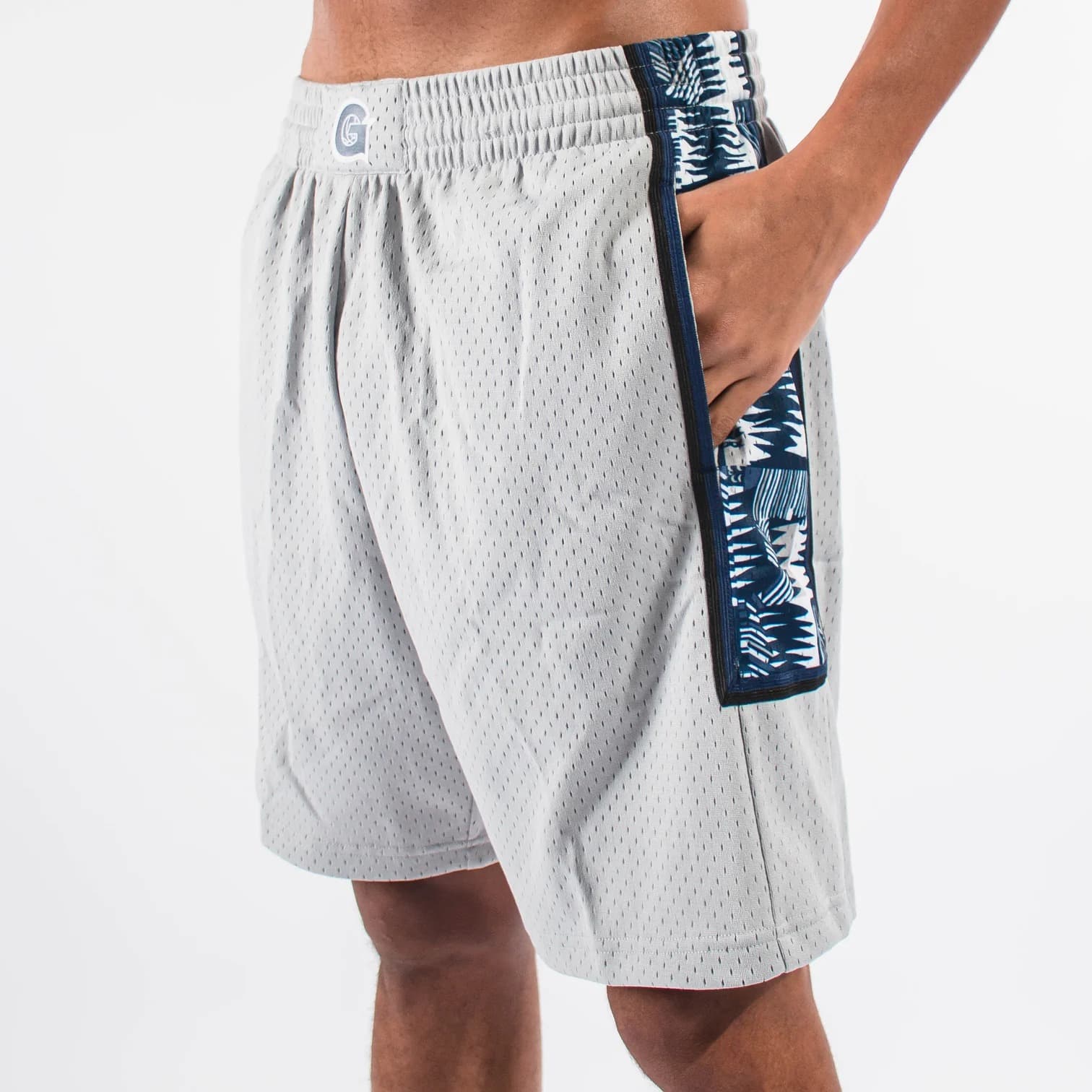 Спортивные шорты Mitchell & Ness Georgetown Hoyas 1995-96 Hardwood Classics Throwback Swingman NCAA White Shorts