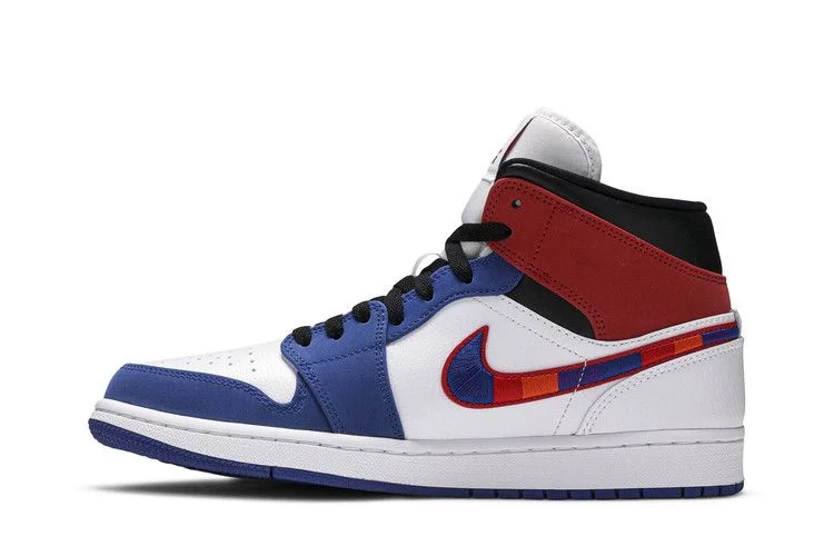 Krossovki-Air-Jordan-1-Mid-Multicolored-Swoosh-2