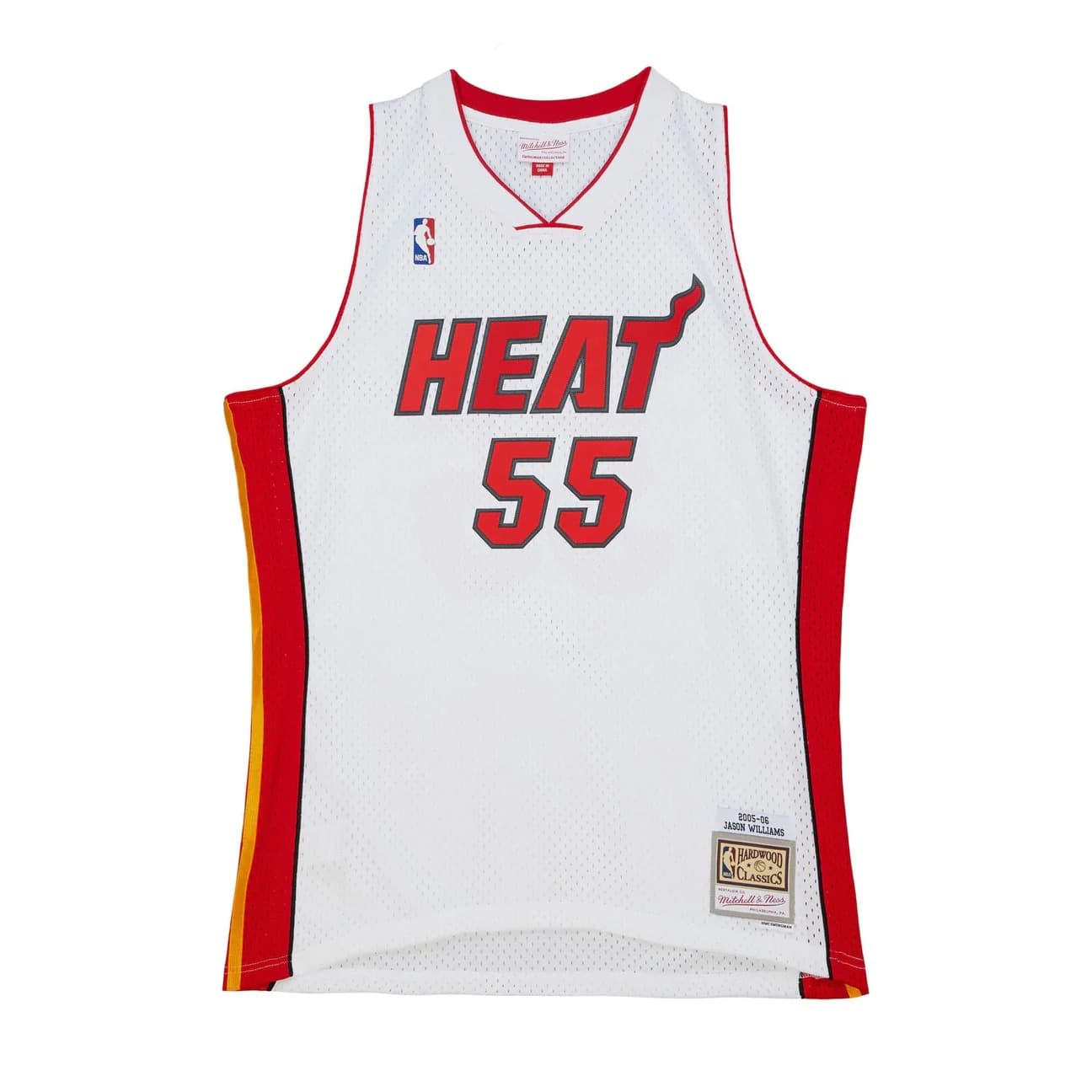 Баскетбольная джерси 2005-06 Miami Heat Jason Williams #55 Swingman Hardwood Classic White Jersey