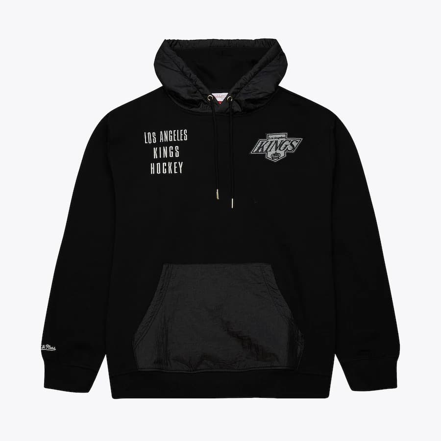 Худи Mitchell & Ness Black Los Angeles Kings Team OG 2.0 Vintage Logo Fleece Pullover Hoodie