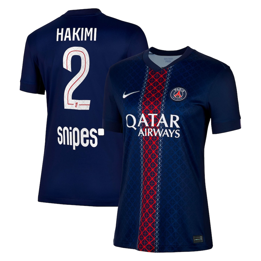 Женское футбольное джерси PSG Nike Dri-FIT ADV Home Match Shirt 2025-26 - Hakimi 2