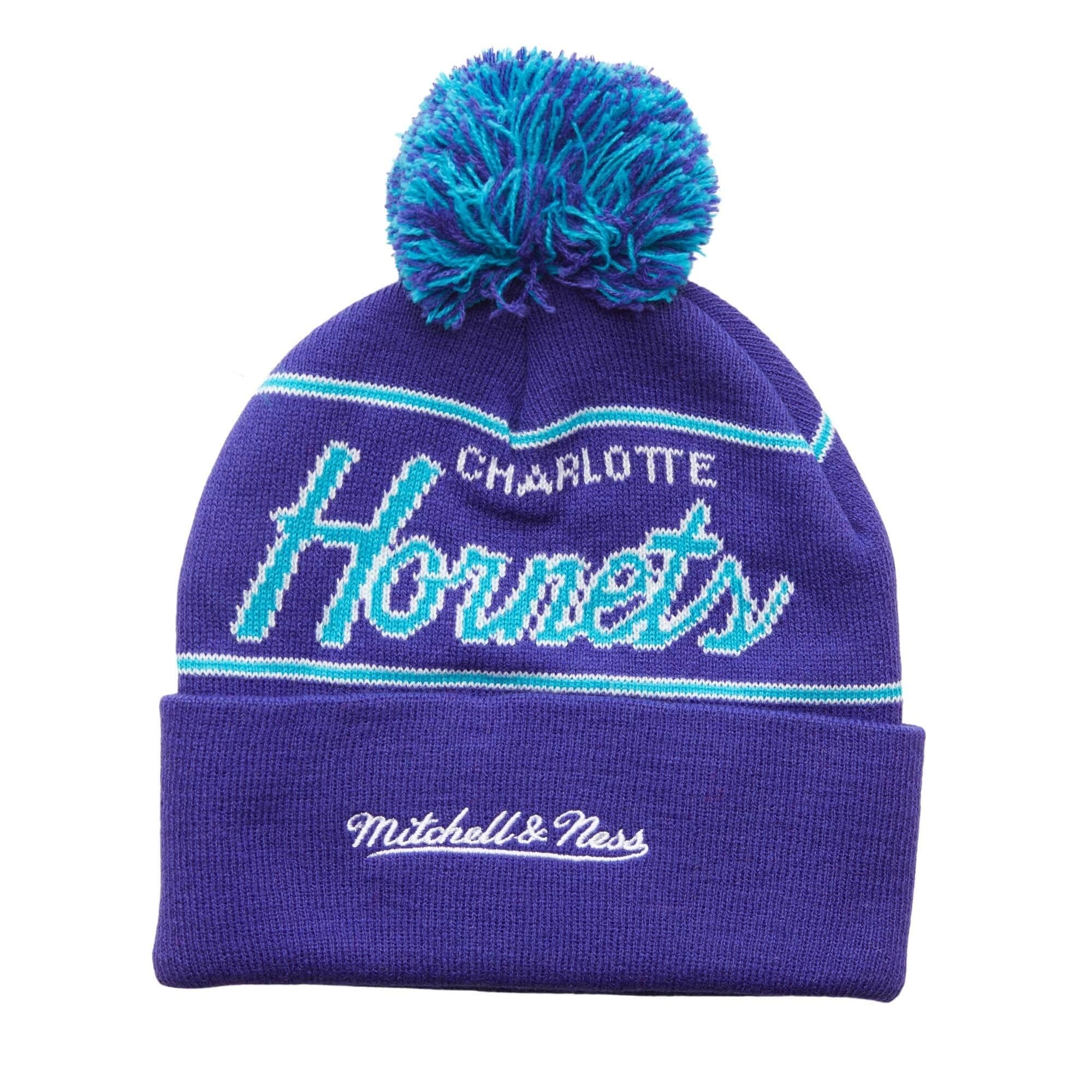 Mitchell-Ness-Script-Pom-HWC-Charlotte-Hornets-Beanie-1