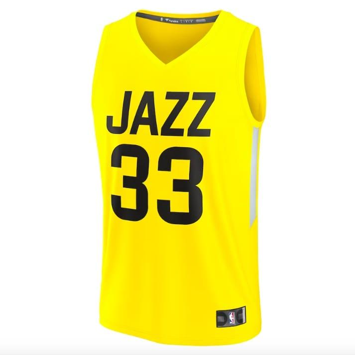 2022-23-Utah-Jazz-33-Johnny-Juzang-Fast-Break-Icon-Yellow-Jersey-3
