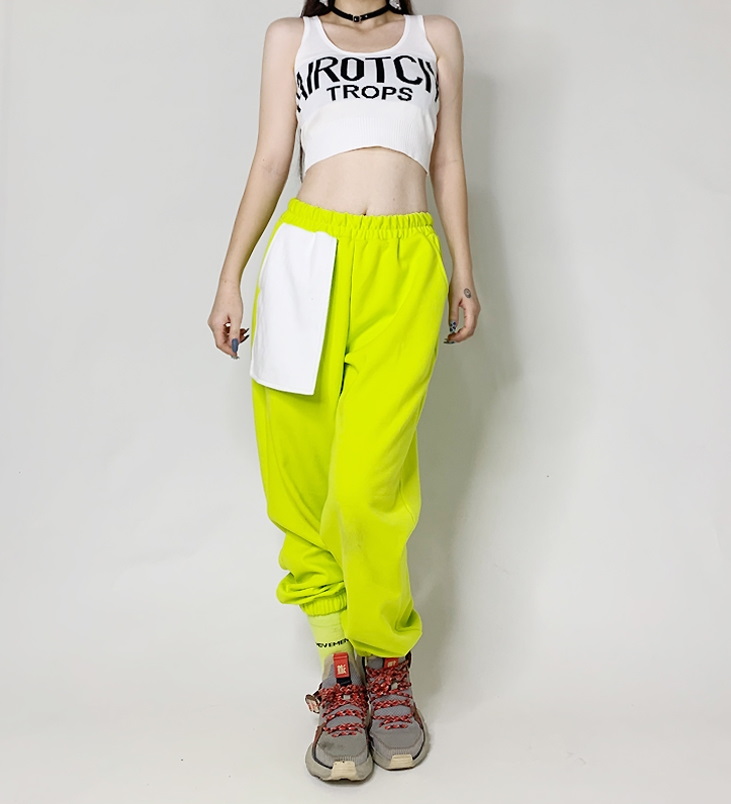 Спортивные брюки 2020 Hip-hop Style Sweatpants Monochromatic Volt