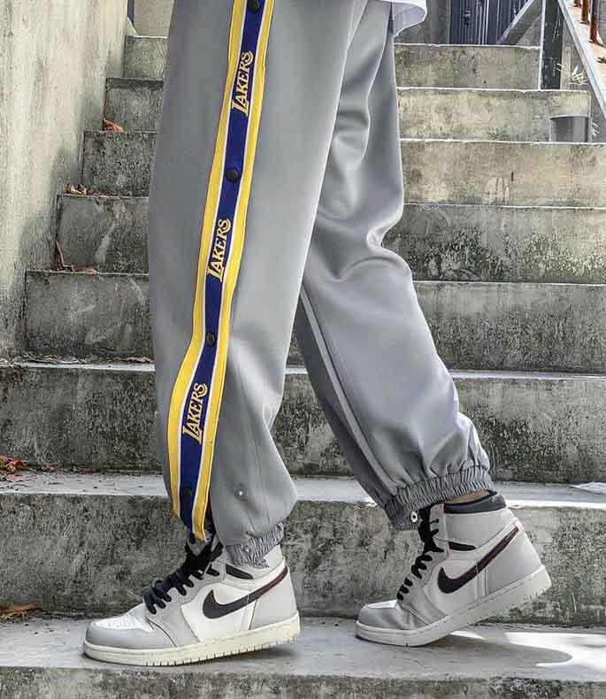 Ehot-Lakers-Grey-Buttons-Pants-1