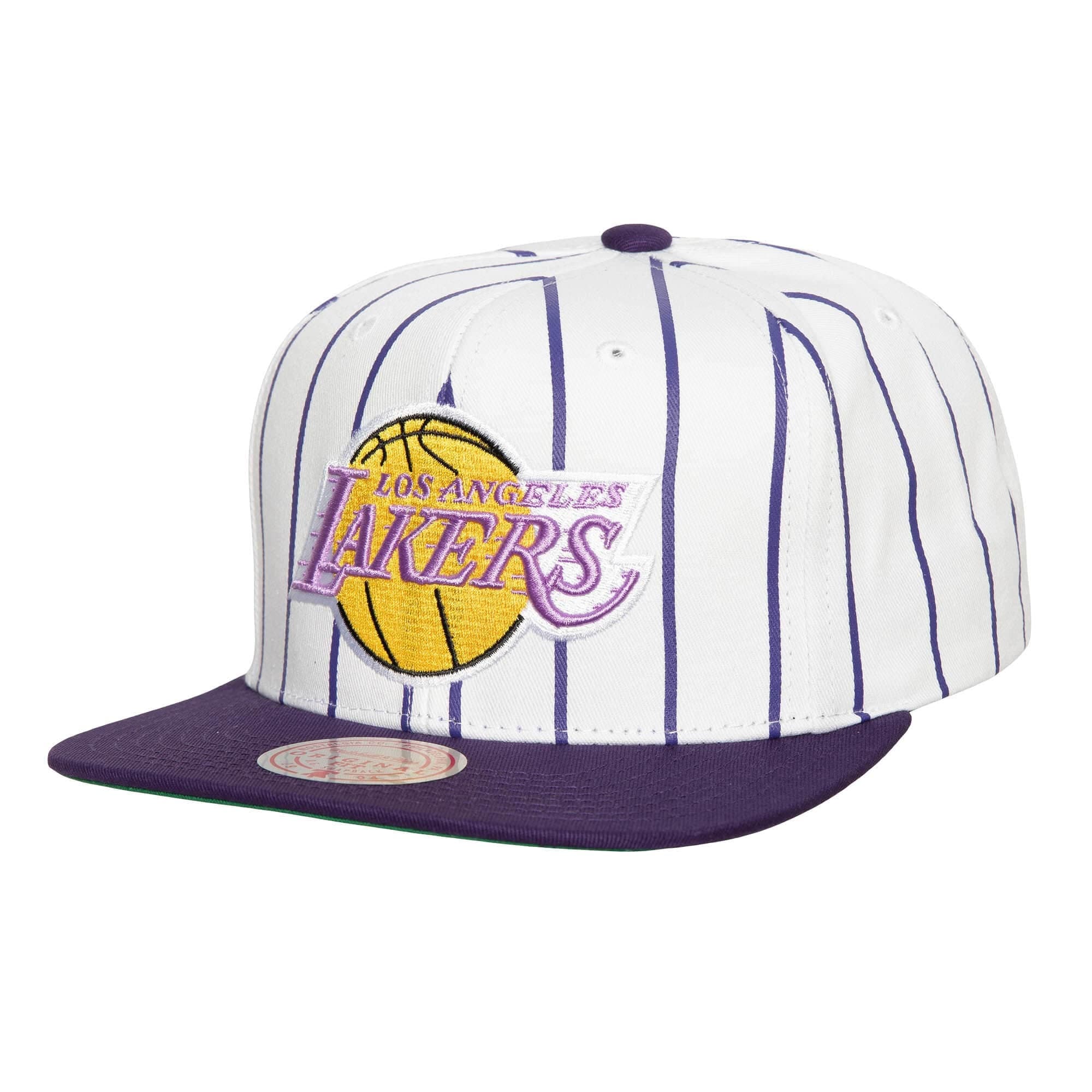 Бейсболка Mitchell & Ness Retro Pinstripe 2 Snapback HWC Los Angeles Lakers Hat