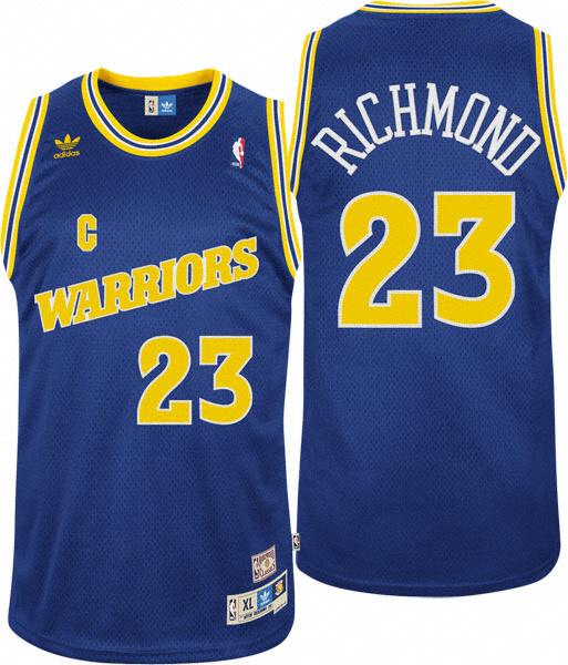 Баскетбольная джерси Mitch Richmond Warriors #23 Throwback Blue