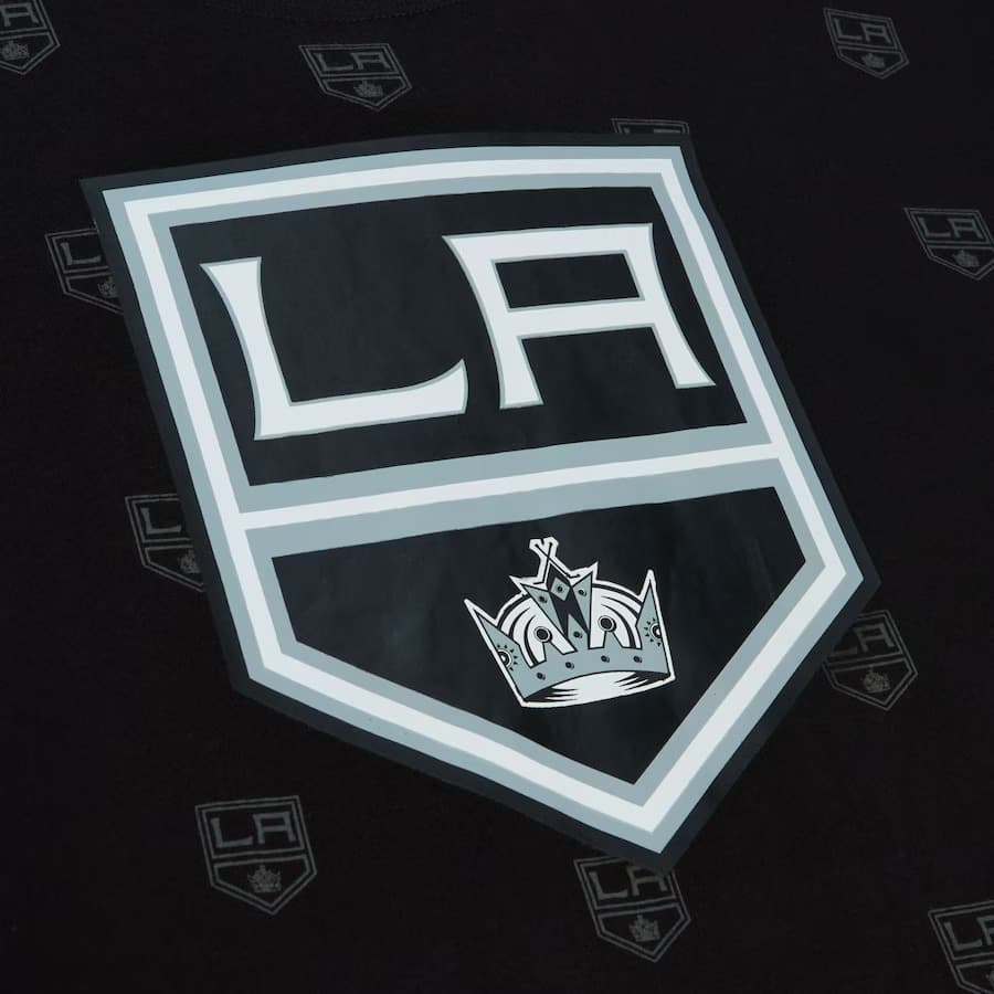 Футболка Mitchell & Ness Black Los Angeles Kings Allover Print T-Shirt