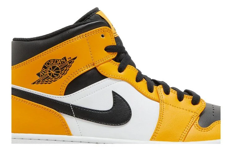 Кроссовки Air Jordan 1 Mid 'Reverse Yellow Toe'