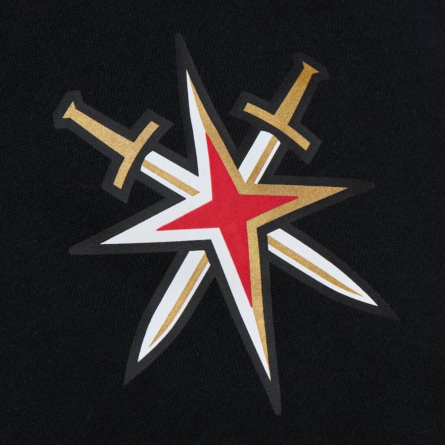 Худи Mitchell & Ness Black Vegas Golden Knights Game Time Fleece Pullover Hoodie