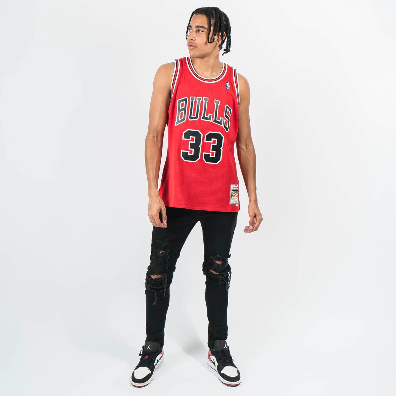 Баскетбольная джерси 1997-1998 Chicago Bulls Scottie Pippen #33 Swingman Hardwood Classic Red Jersey