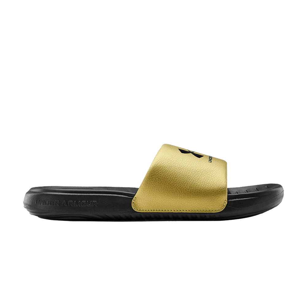 Under Armour Wmns Ansa Fixed Slides 'Black Metallic Gold'
