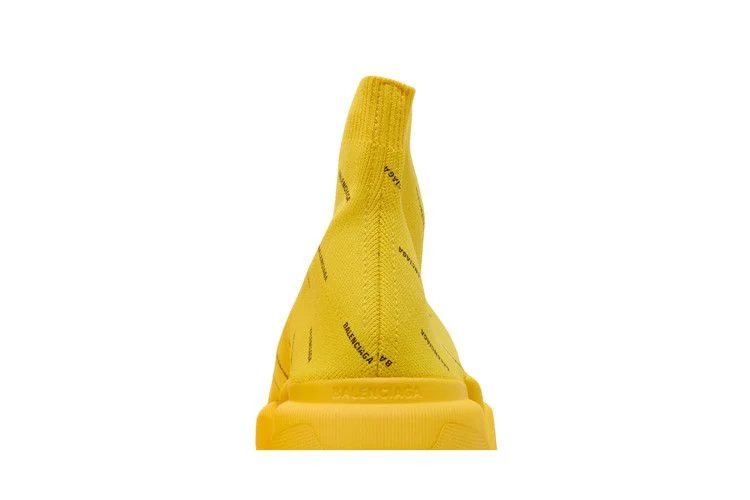 Кроссовки Balenciaga Speed 2.0 Sneaker 'Allover Logo - Yellow'