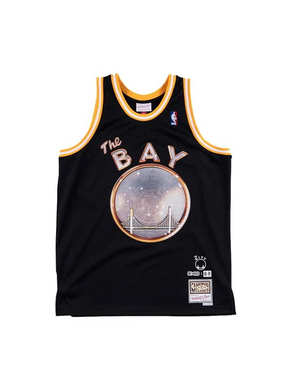Баскетбольная джерси Mitchell & Ness x E-40 x Golden State Warriors Swingman Jersey Black