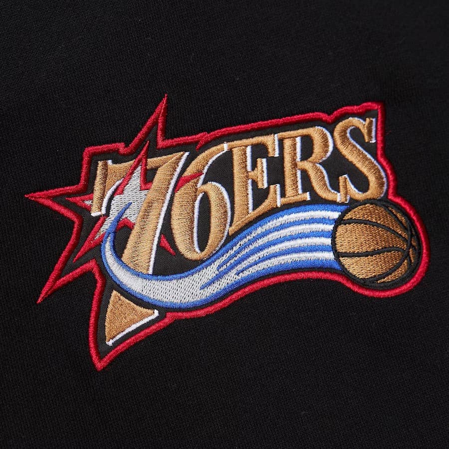 Худи Mitchell & Ness Allen Iverson Black Philadelphia 76ers Name & Number Fleece Pullover Hoodie