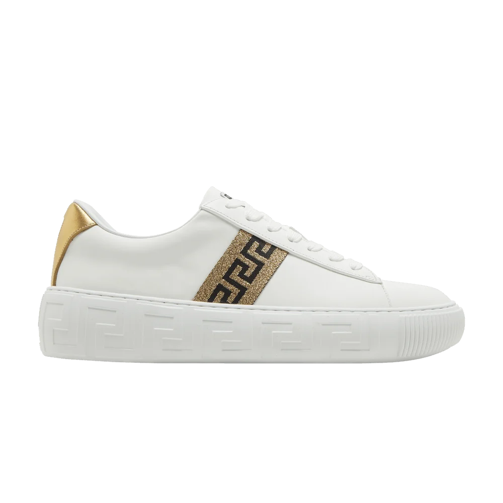 Krossovki-Versace-Greca-White-Gold