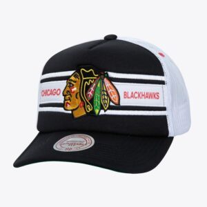 Mitchell-Ness-Black-Chicago-Blackhawks-Sideline-Trucker-Snapback-Hat-300x300