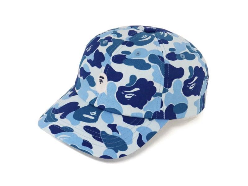 Бейсболка BAPE ABC Camo Ape Head Panel Cap Blue