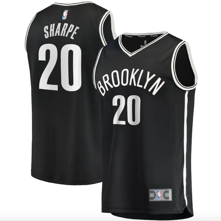 Баскетбольная джерси 2021-22 Brooklyn Nets #20 Day’Ron Sharpe Fast Break Icon Black Jersey