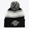 Mitchell-Ness-Black-Los-Angeles-Kings-Stripe-Cuffed-Knit-Hat-with-Pom-100x100