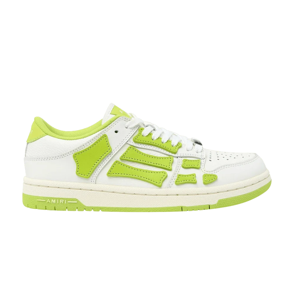 Krossovki-Amiri-Wmns-Skel-Top-Low-White-Lime