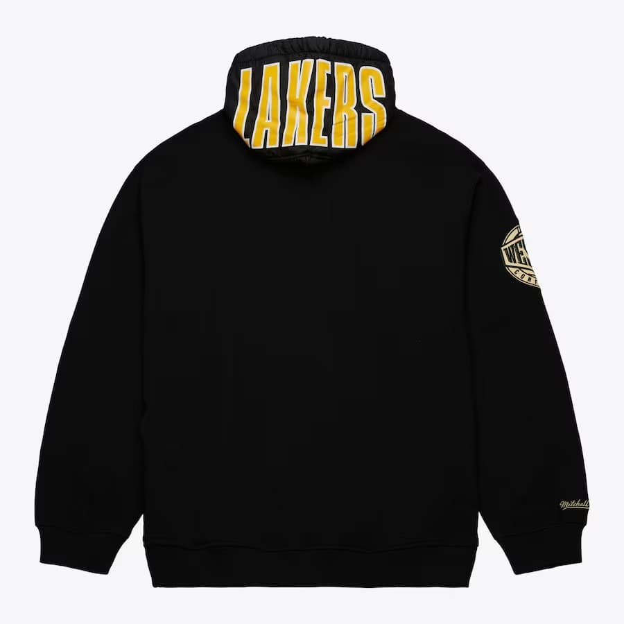 Худи Mitchell & Ness Black Los Angeles Lakers Team OG 2.0 Vintage Logo Fleece Pullover Hoodie