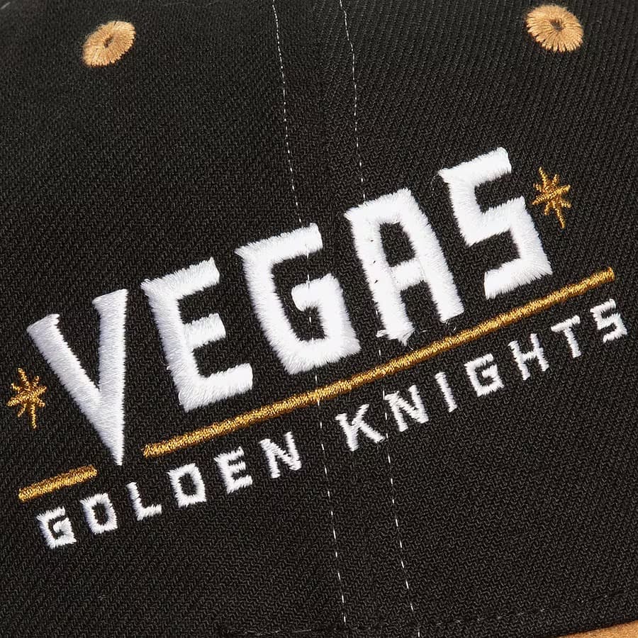 Бейсболка Mitchell & Ness Black Vegas Golden Knights Overbite Pro Snapback Hat