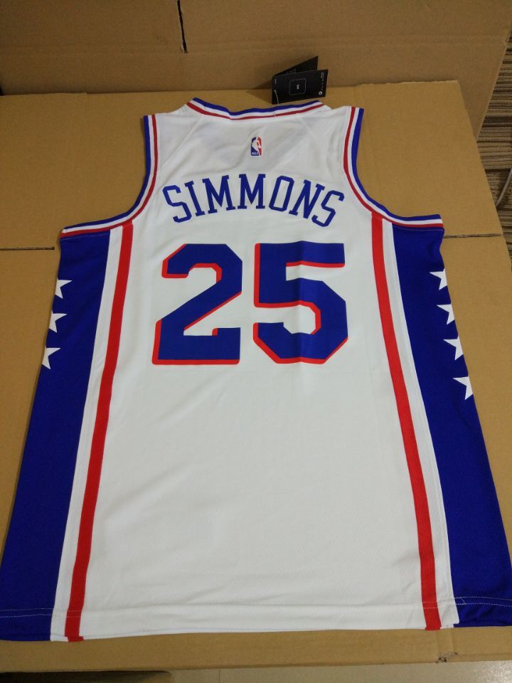 Баскетбольная джерси 2017-18 Ben Simmons Philadelphia 76ers #25 Association White