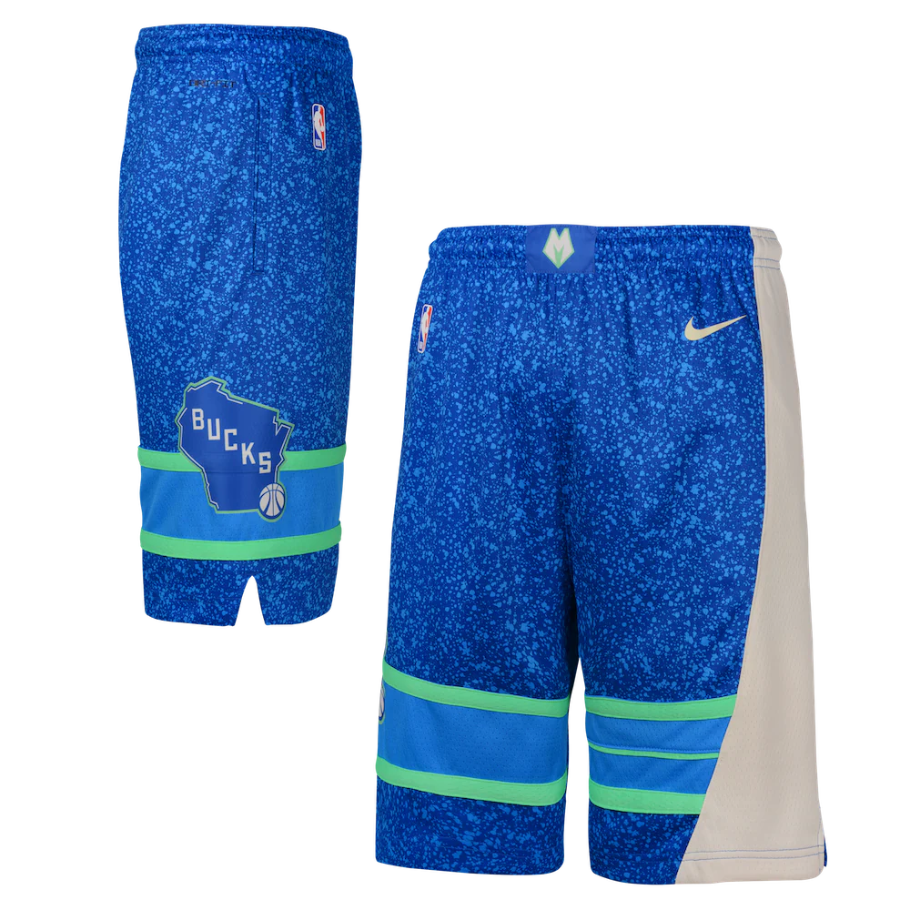 Спортивные шорты Nike Milwaukee Bucks 2024 City Edition Swingman Youth NBA Shorts