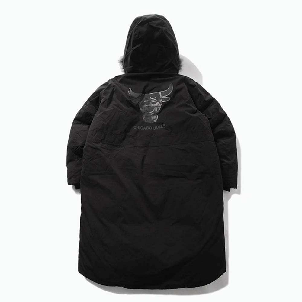 Пуховик 2020 Chicago Bulls Black Khaki Down Jacket Unisex