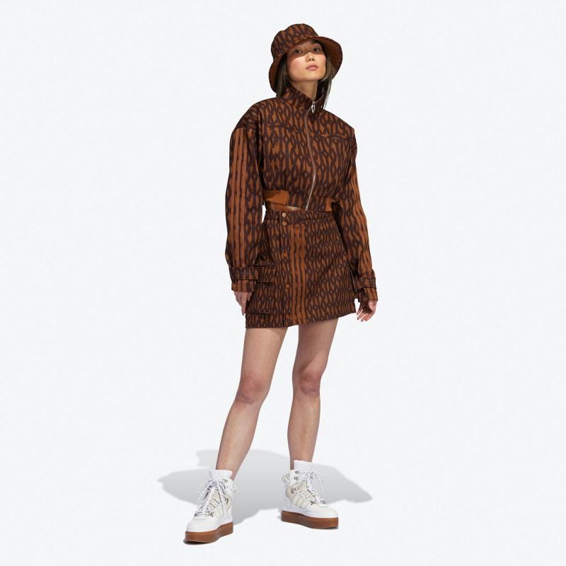 Юбка adidas Ivy Park Monogram Skirt Wild Brown/Night Red